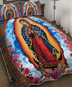 Mother Mary Roses Quilt Bedding Set