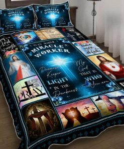 Jesus Cross – Way Maker Miracle Worker Quilt Bedding Set UXGO32BD