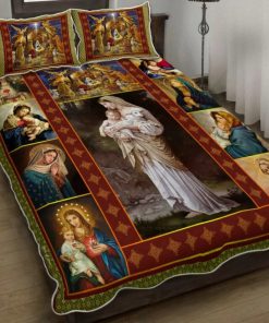 Mother Mary Our Lady of Grace Quilt Bedding Set