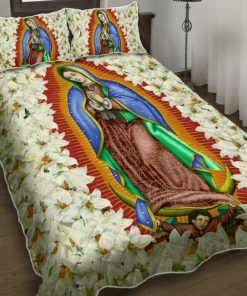 Virgin Mary Our Lady Of Guadalupe Quilt Bedding Set