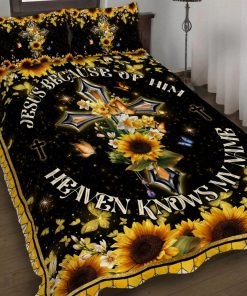 Jesus Sunflower Quilt Bedding Set