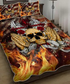 Skull & Cross Quilt Bedding Set UXGO24BD