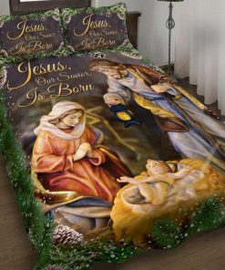Jesus Our Savior Is Born Quilt Bedding Set