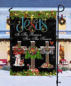 Christian Christmas Nativity of Jesus Flag Jesus Is The Reason For The Season Flag
