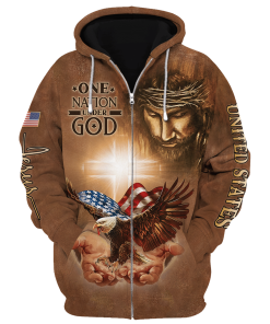 GOD HLT-0107-G-01 Premium Microfleece Zip Hoodie