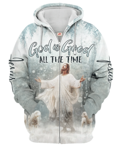 GOD HLT-1706-G-01 Premium Microfleece Zip Hoodie