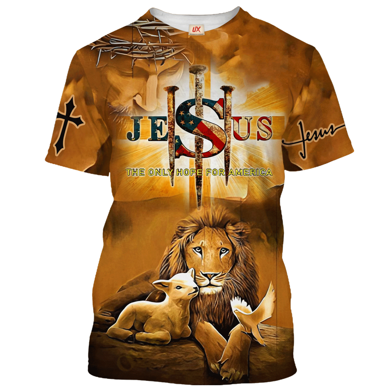 GOD LTG03 Premium T Shirt UX Jesus god-ltg03-premium-t-shirt-ux-jesus