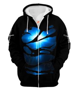 GOD NVGO121 Premium Microfleece Zip Hoodie