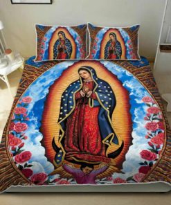 Mother Mary Roses Quilt Bedding Set