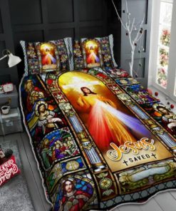 Jesus Of Divine Mercy Quilt Bedding Set UXGO39BD