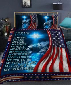 Jesus Is My God – Lion Christian Quilt Bedding Set UXGO11BD