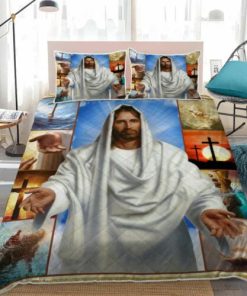 Jesus Reaching Hand Quilt Bedding Set UXGO23BD