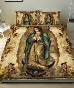 Mother Mary Roses Quilt Bedding Set UXGO18BD
