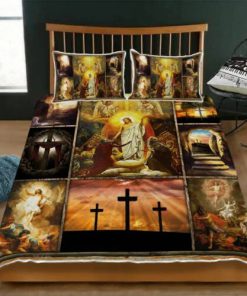 Resurrection of Jesus Easter Quilt Bedding Set