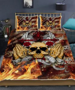 Skull & Cross Quilt Bedding Set UXGO24BD