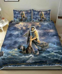Jesus My Savior Quilt Bedding Set