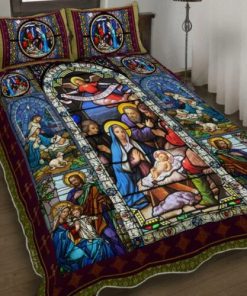 Jesus Christ Family Quilt Bedding Set