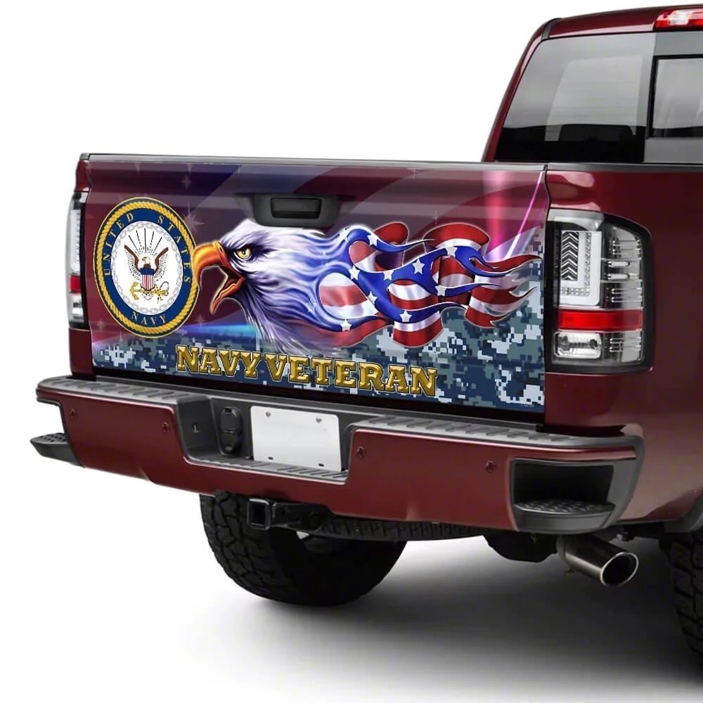 United States Navy Veteran Truck Tailgate Decal Sticker Wrap Car ...