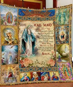 Hail Mary Prayer Quilt Blanket