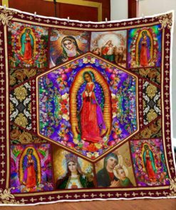 Virgin Of Guadalupe Quilt Blanket