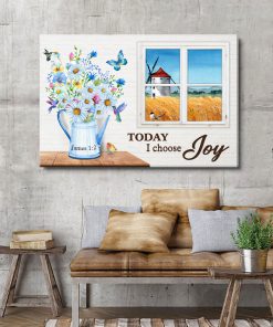 Butterfly And Flower Canvas - Today I Choose Joy AQ20