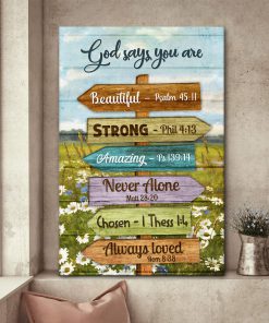 God Says You Are Never ALone - Gorgeous Daisy Canvas HN05