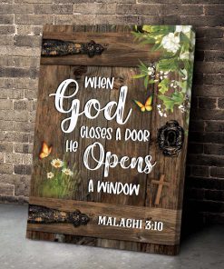 God Opens A Window - Butterfly And Flower Jesus Canvas AHN68