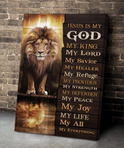 Jesus Is My God - Special Lion And Lamb Canvas HN03