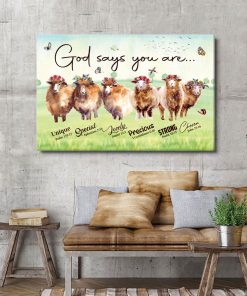 God Says You Are Chosen - Lovely Lamb Canvas HA282