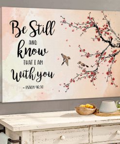Special Peach Blossom Christian Canvas - God Is With You HQ114
