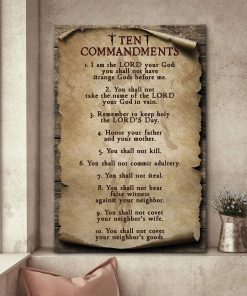 Ten Christian Commandments Of God - Special Canvas HIA96