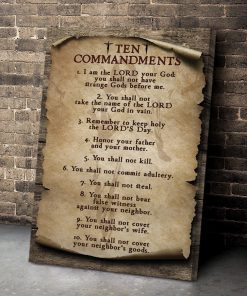 Ten Christian Commandments Of God - Special Canvas HIA96