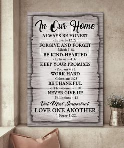 Home Rules Christian Canvas - Forgive And Forget NUQ50
