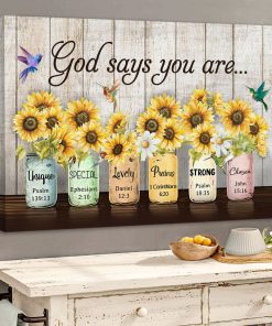 Vase Of Sunflower Canvas - God Says You Are Unique NUQ52