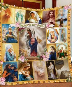 Virgin Mary Mother Mary Remember Quilt Blanket