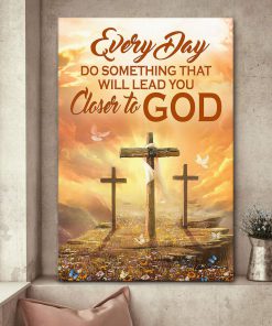Jesuspirit Old Rugged Cross Canvas  Everyday Do Something That Will Lead You Closer To God CVM2