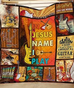 In Jesus Name I Play Guitar Quilt