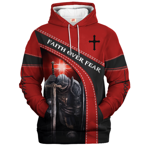 Unisex Premium Microfleece Hoodie Faith Over Fear