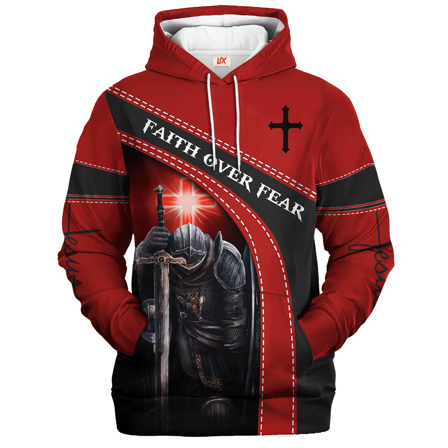 Unisex Premium Microfleece Hoodie Faith Over Fear