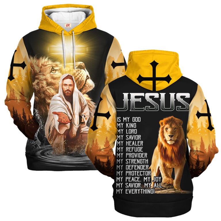 Jesus is My God Christian Hoodie Front View