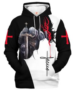 Christian Microfleece Hoodie – I Would Rather Stand With God | For Men & Women