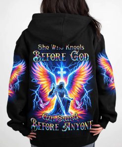 She Who Kneels Before God Premium Microfleece Hoodie/Zip Hoodie - For Men and Women