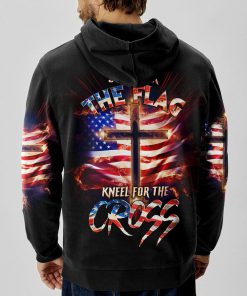 Stand For The Flag Kneel For The Cross  Premium Microfleece Hoodie/Zip Hoodie - For Men and Women