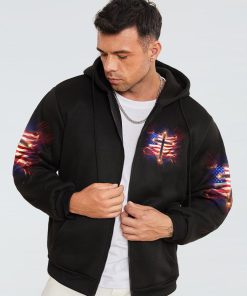 Stand For The Flag Kneel For The Cross  Premium Microfleece Hoodie/Zip Hoodie - For Men and Women