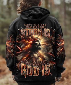 Tell The Storm How Big Your God Is Premium Microfleece Hoodie/Zip Hoodie - For Men and Women