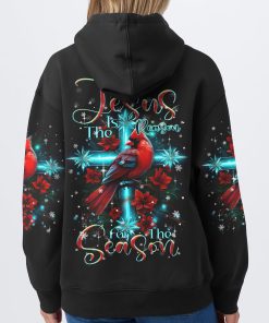 Jesus The Reason Cardinal Christmas Premium Microfleece Hoodie/Zip Hoodie - For Men and Women