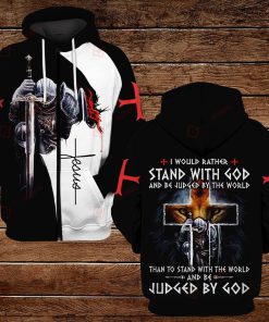 I Would Rather Stand With God And Be Judged By The World Than To Stand With The World And Be Judged By God Microflecee Hoodie/Zip Hoodie - For Men and Women