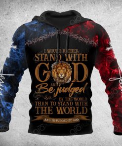 I Would Rather Stand With God And Be Judged By The World Than To Stand With The World And Be Judged By God Microflecee Hoodie/Zip Hoodie - For Men and Women