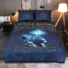 I would rather stand with God and be judged by the world than stand with the world and be judged by God Premium Quilt bedding set