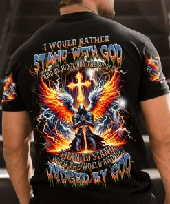 I Would Rather Stand With God Warrior Men's All Over Print Shirt